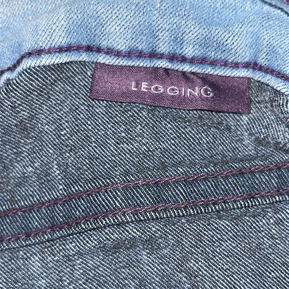 NYDJ Legging Light Wash Tummy Tuck Technology Cotton Blend Mid Rise Jeans sz8EUC - Picture 8 of 11